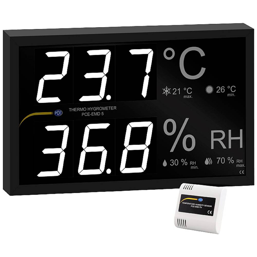 Image of PCE Instruments PCE-EMD 5 PCE-EMD 5 Panel meter 0 up to 50 Â°C 0 up to 999 RH