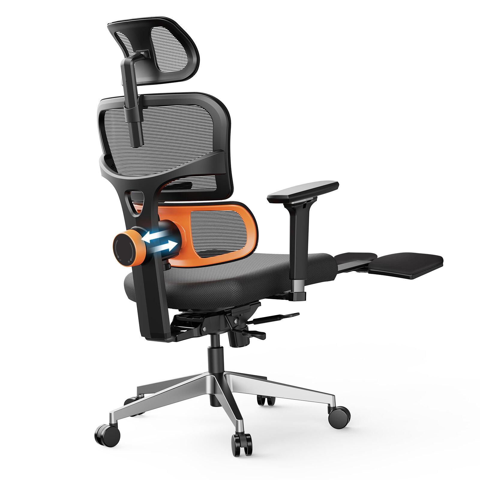Image of [PRO VERSION] NEWTRAL Ergonomic Office Chair with Footrest High Back Desk Chair with Unique Adjustable Lumbar Support B