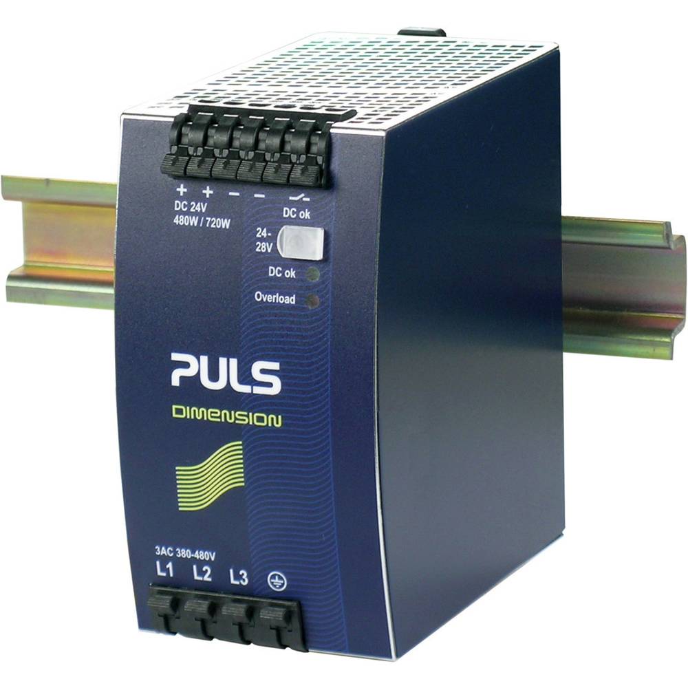 Image of PULS DIMENSION Rail mounted PSU (DIN) 24 V DC 20 A 480 W No of outputs:1 x Content 1 pc(s)