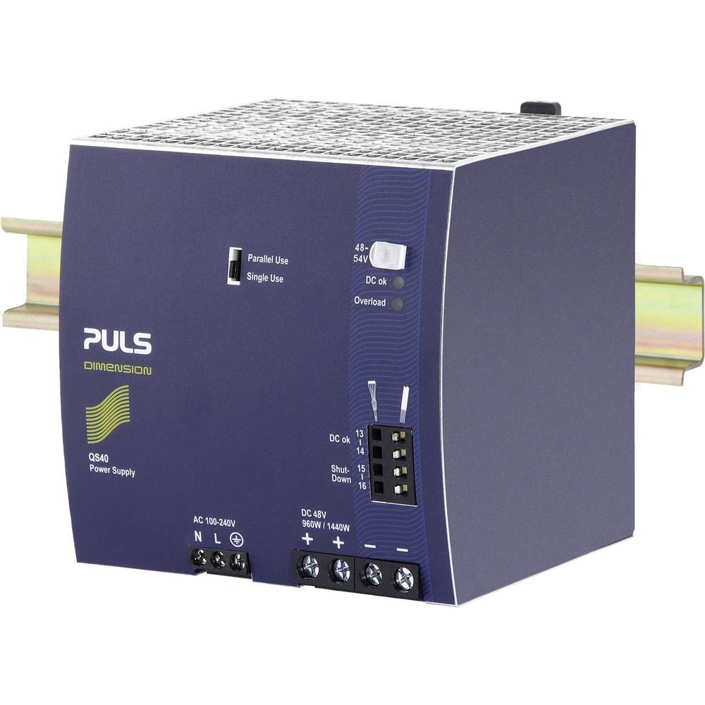 Image of PULS DIMENSION Rail mounted PSU (DIN) 48 V DC 20 A 960 W No of outputs:1 x Content 1 pc(s)