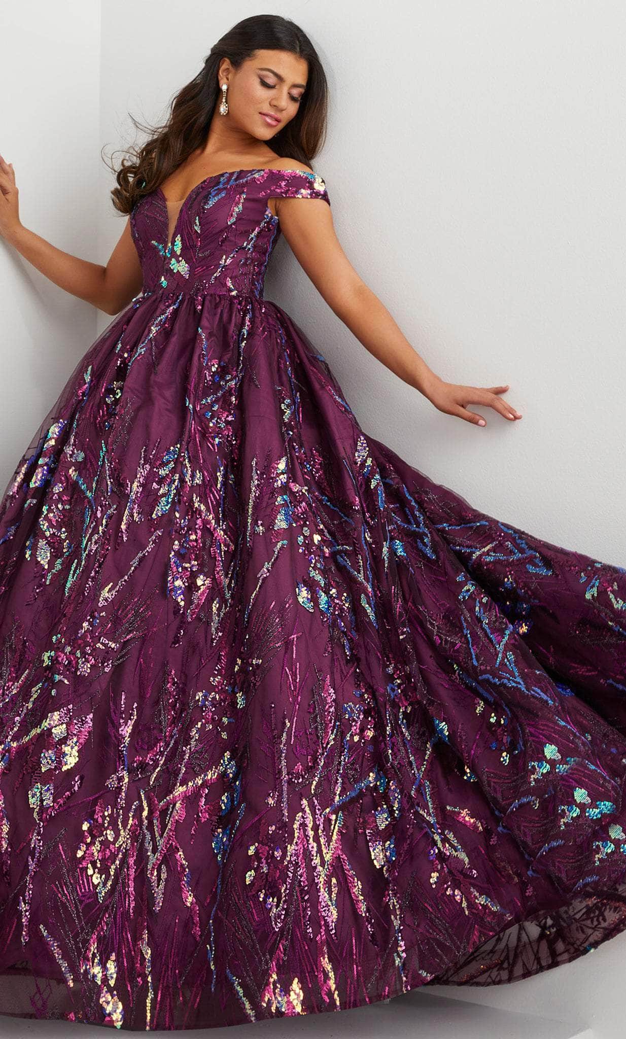 Image of Panoply 14128 - Sequin Ornate Evening Ballgown