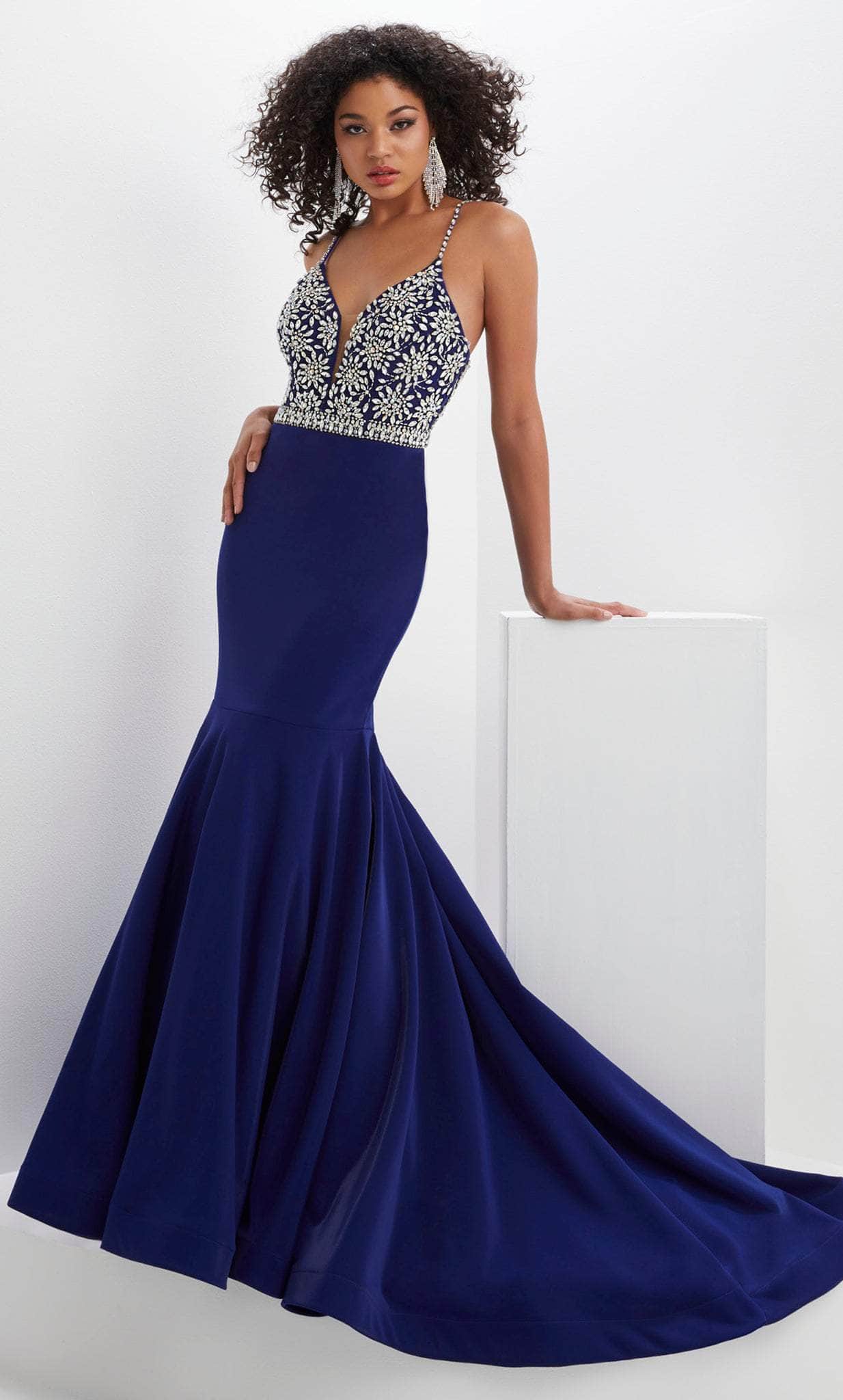 Image of Panoply 14133 - Beaded Plunging Sweetheart Evening Gown