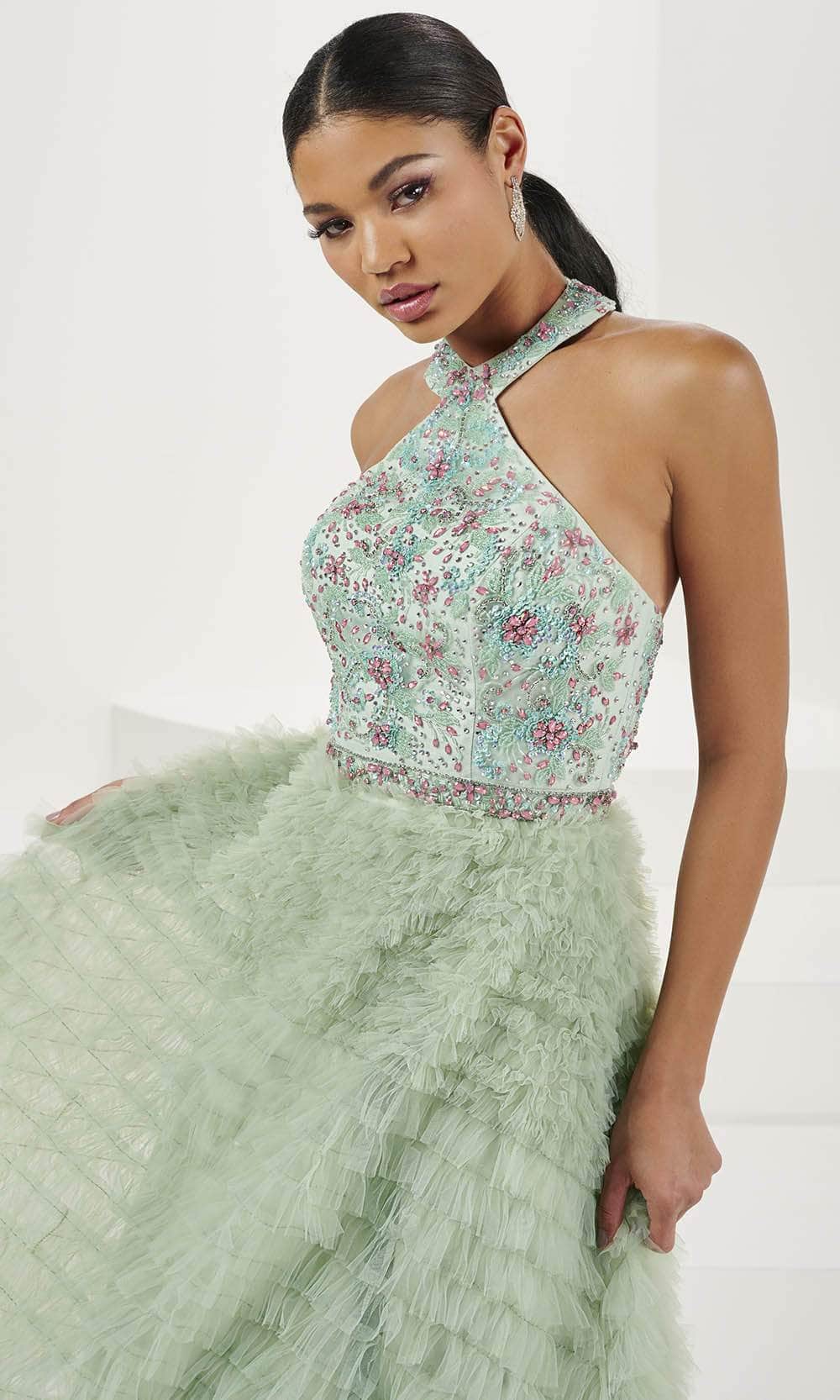 Image of Panoply 14190 - Bejeweled Halter Prom Dress