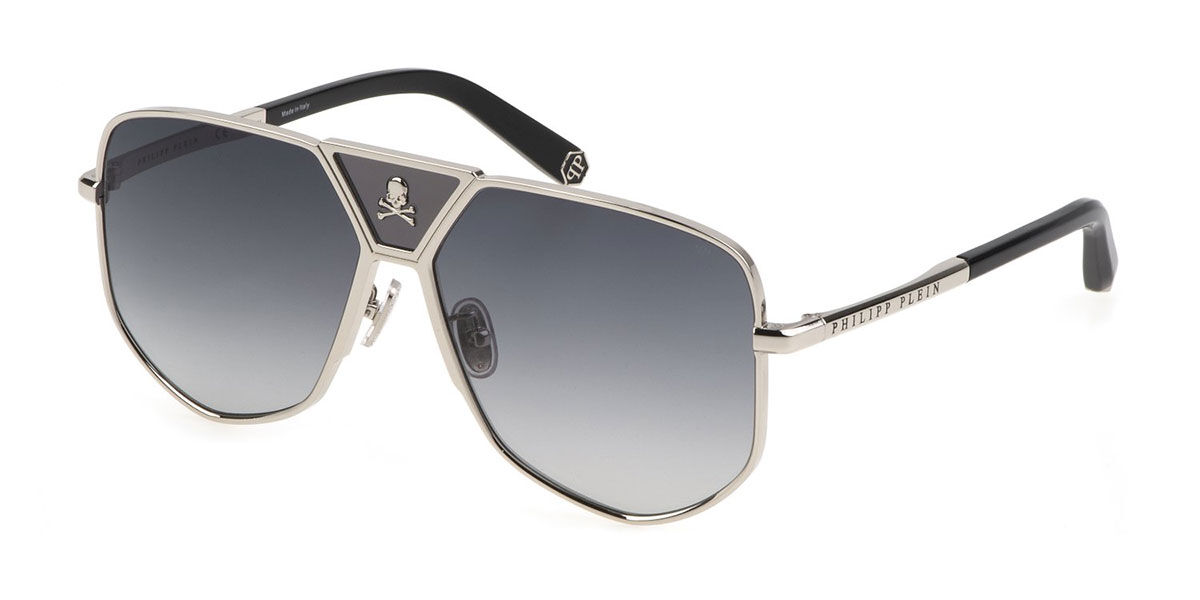 Image of Philipp Plein SPP009V 0579 61 Lunettes De Soleil Homme Argentées FR