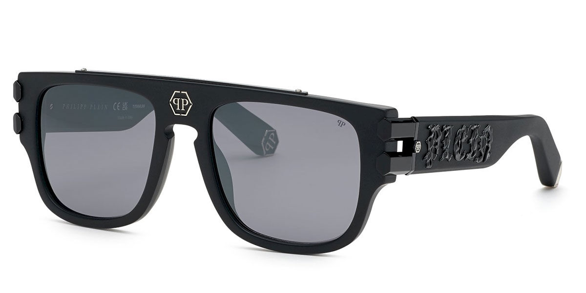 Image of Philipp Plein SPP011X 0703 Óculos de Sol Masculino Pretos BRLPT