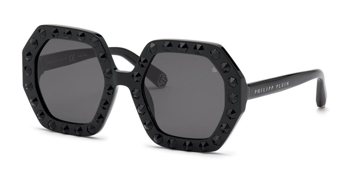 Image of Philipp Plein SPP039S 700Y Óculos de Sol Pretos Feminino PRT