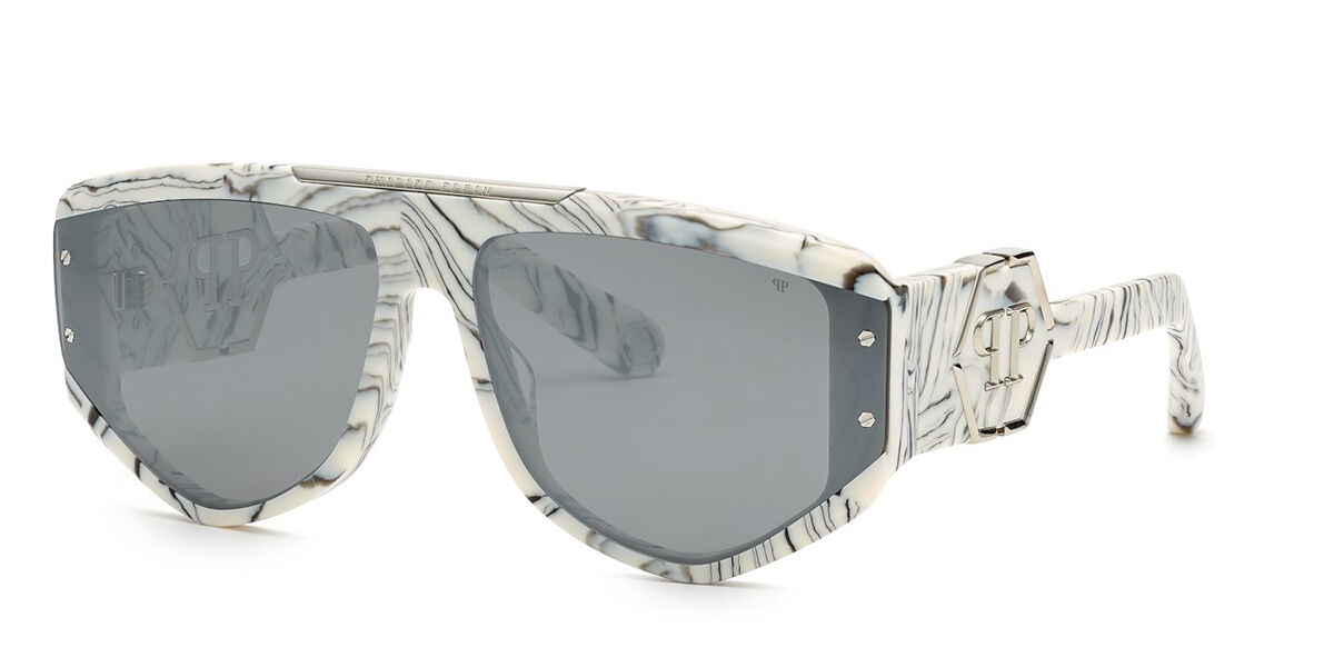 Image of Philipp Plein SPP093M 9YLX 65 Lunettes De Soleil Femme Blanches FR