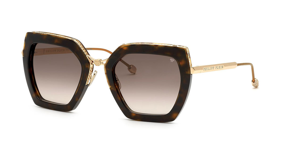 Image of Philipp Plein SPP097S 0722 Óculos de Sol Masculino Tortoiseshell BRLPT