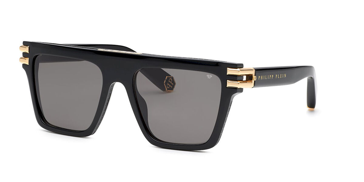 Image of Philipp Plein SPP108M 0700 Óculos de Sol Pretos Feminino PRT