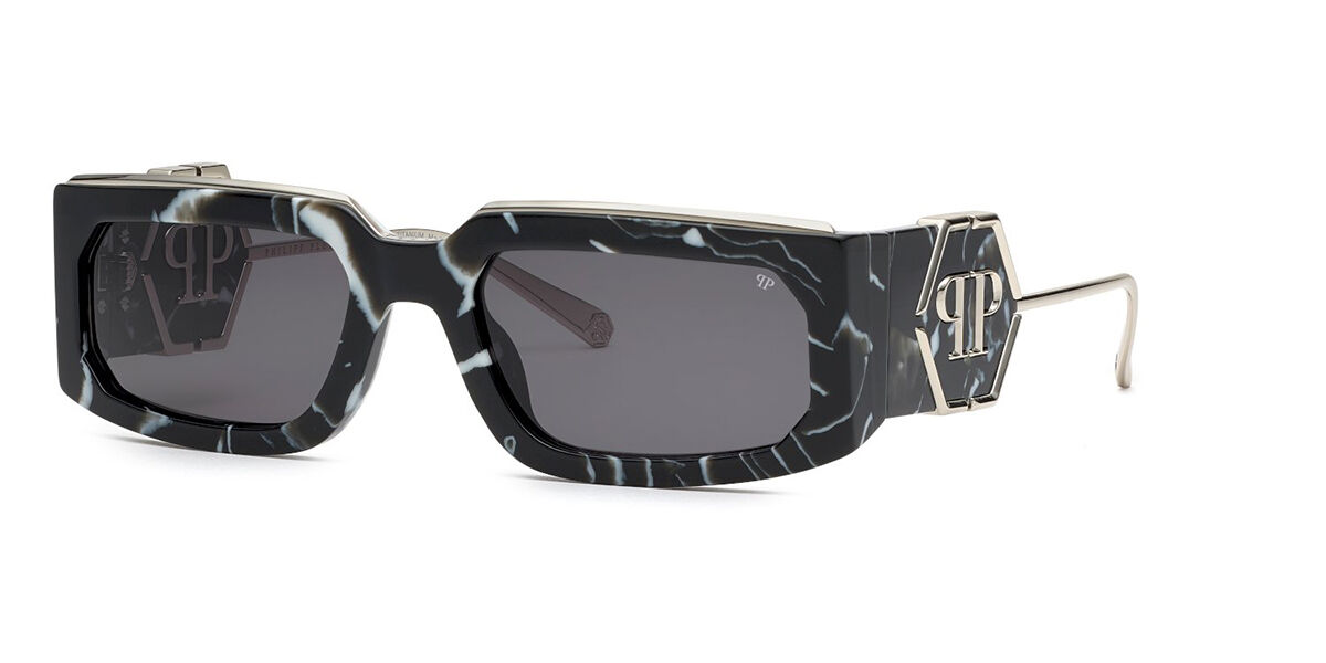 Image of Philipp Plein SPP119M 0Z21 58 Lunettes De Soleil Femme Noires FR