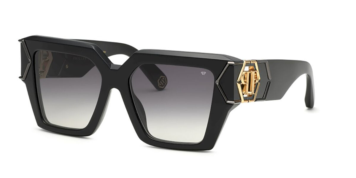 Image of Philipp Plein SPP135M 0700 Óculos de Sol Pretos Feminino PRT