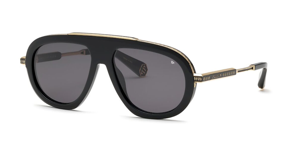 Image of Philipp Plein SPP151M 0700 Óculos de Sol Pretos Feminino PRT