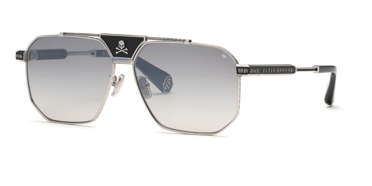 Image of Philipp Plein SPP152W K07X Óculos de Sol Prata Masculino PRT