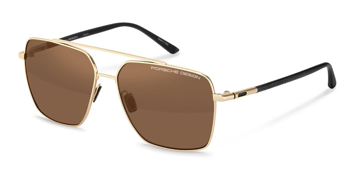 Image of Porsche Design P8974 Polarized D406 Óculos de Sol Masculino Dourados BRLPT