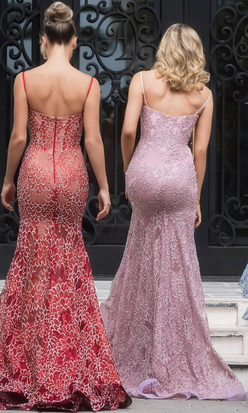 Image of Portia and Scarlett PS25251 - Lace Detailed Prom Dress