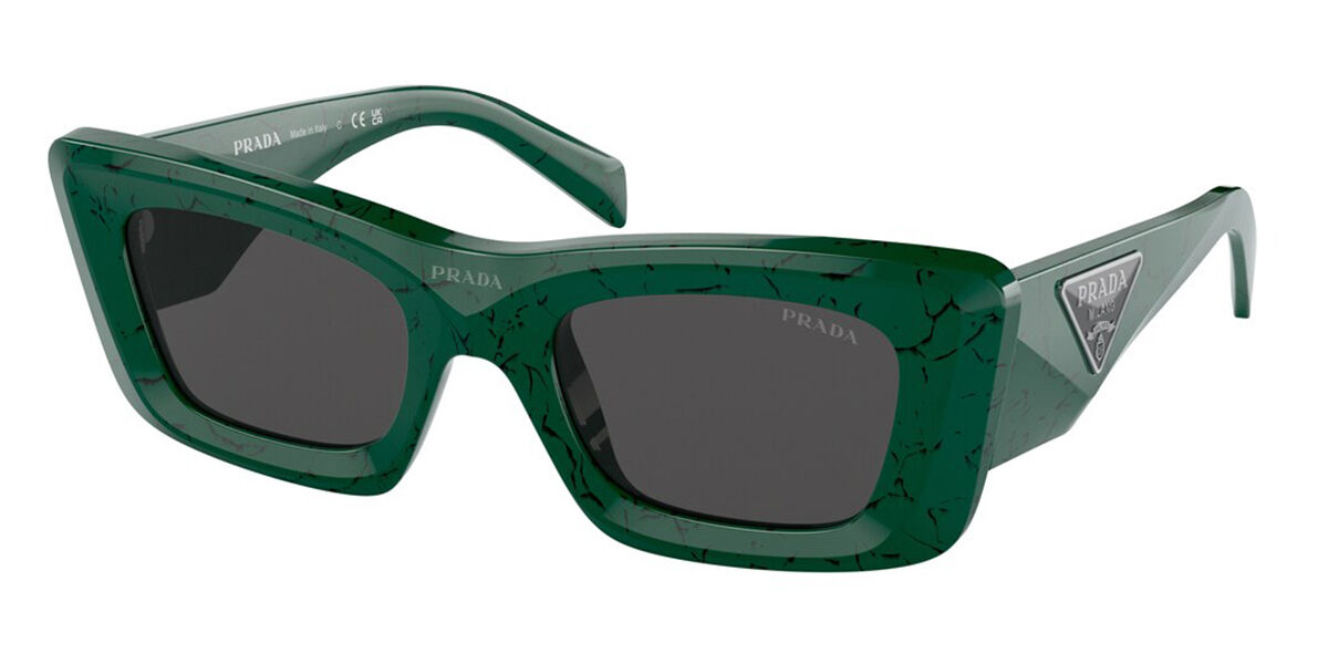 Image of Prada PR 13ZSF Asian Fit 16D5S0 Óculos de Sol Verdes Feminino PRT