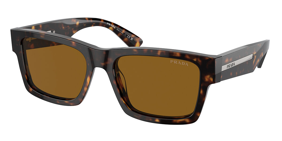 Image of Prada PR 25ZSF Formato Asiático 2AU0B0 Óculos de Sol Tortoiseshell Masculino BRLPT