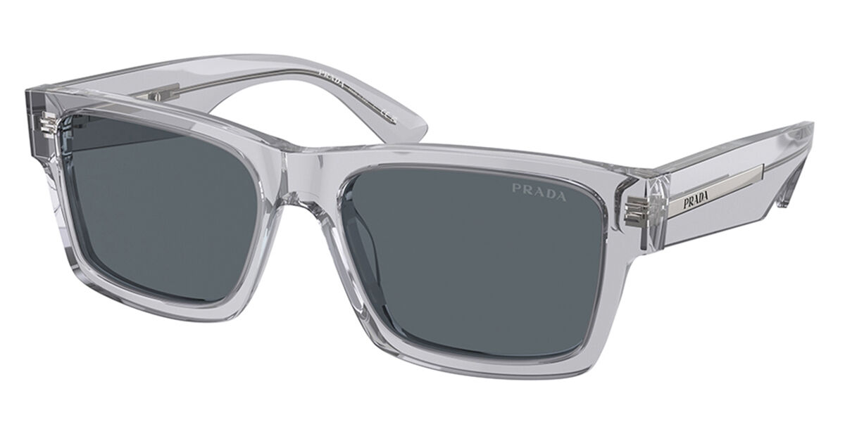 Image of Prada PR 25ZSF Formato Asiático U430A9 Óculos de Sol Transparentes Masculino BRLPT