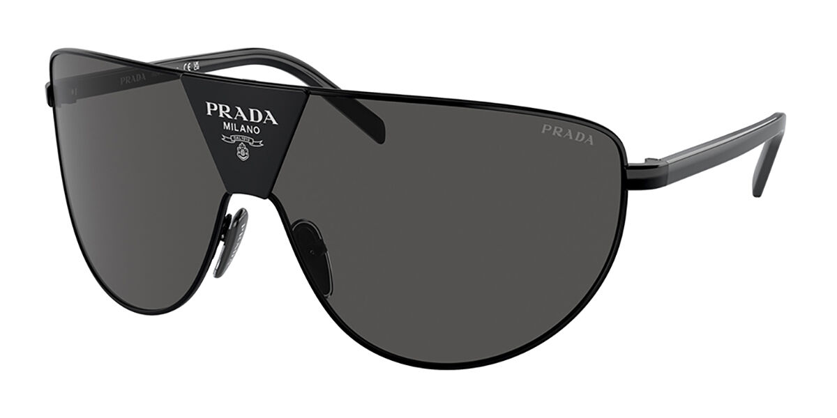 Image of Prada PR 69ZS Asian Fit 1AB5S0 Óculos de Sol Pretos Masculino PRT