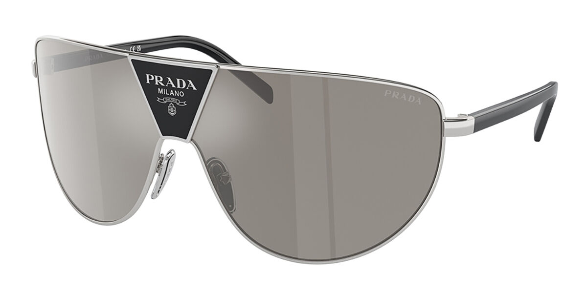 Image of Prada PR 69ZS Formato Asiático 1BC2B0 Óculos de Sol Prata Masculino BRLPT