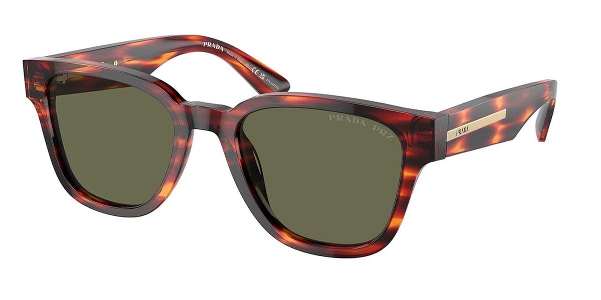 Image of Prada PR A04SF Asian Fit 13O03R Óculos de Sol Masculino Tortoiseshell BRLPT