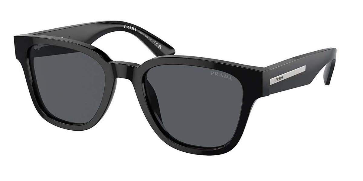 Image of Prada PR A04SF Asian Fit 16K07T Óculos de Sol Masculino Pretos BRLPT