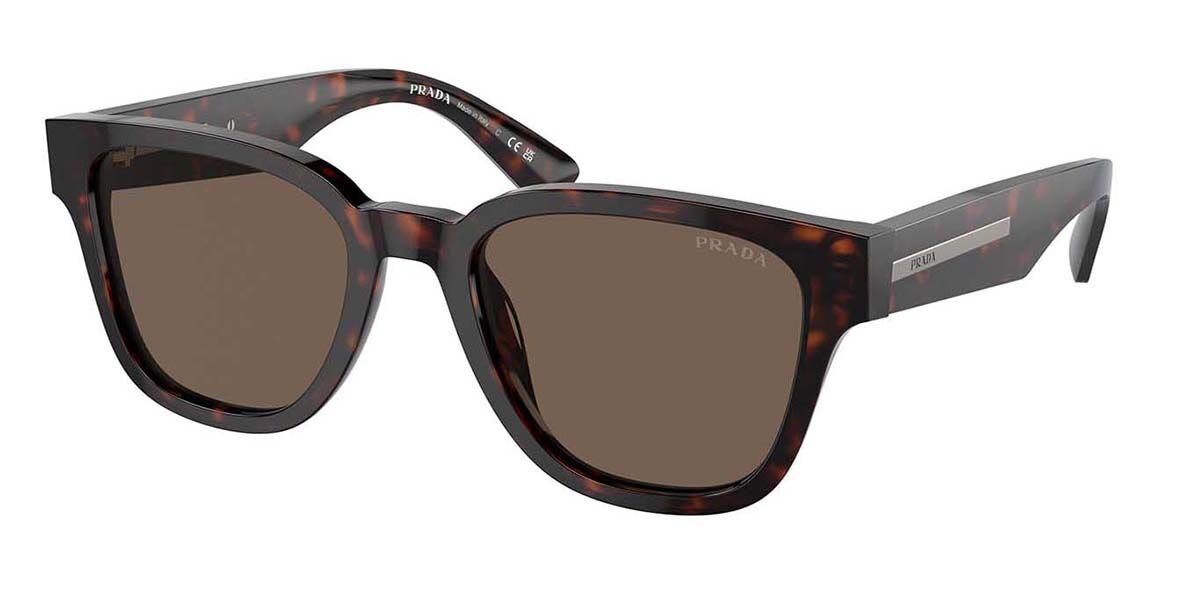 Image of Prada PR A04SF Asian Fit 17N08T Óculos de Sol Masculino Tortoiseshell BRLPT