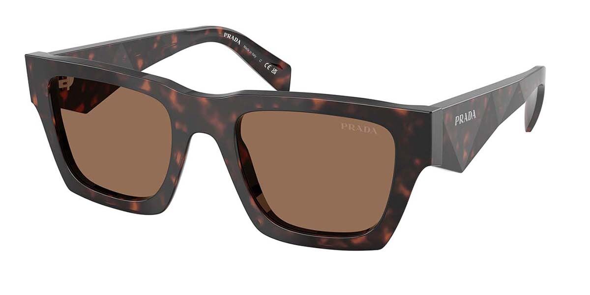 Image of Prada PR A06SF Asian Fit 17N06B Óculos de Sol Masculino Tortoiseshell BRLPT