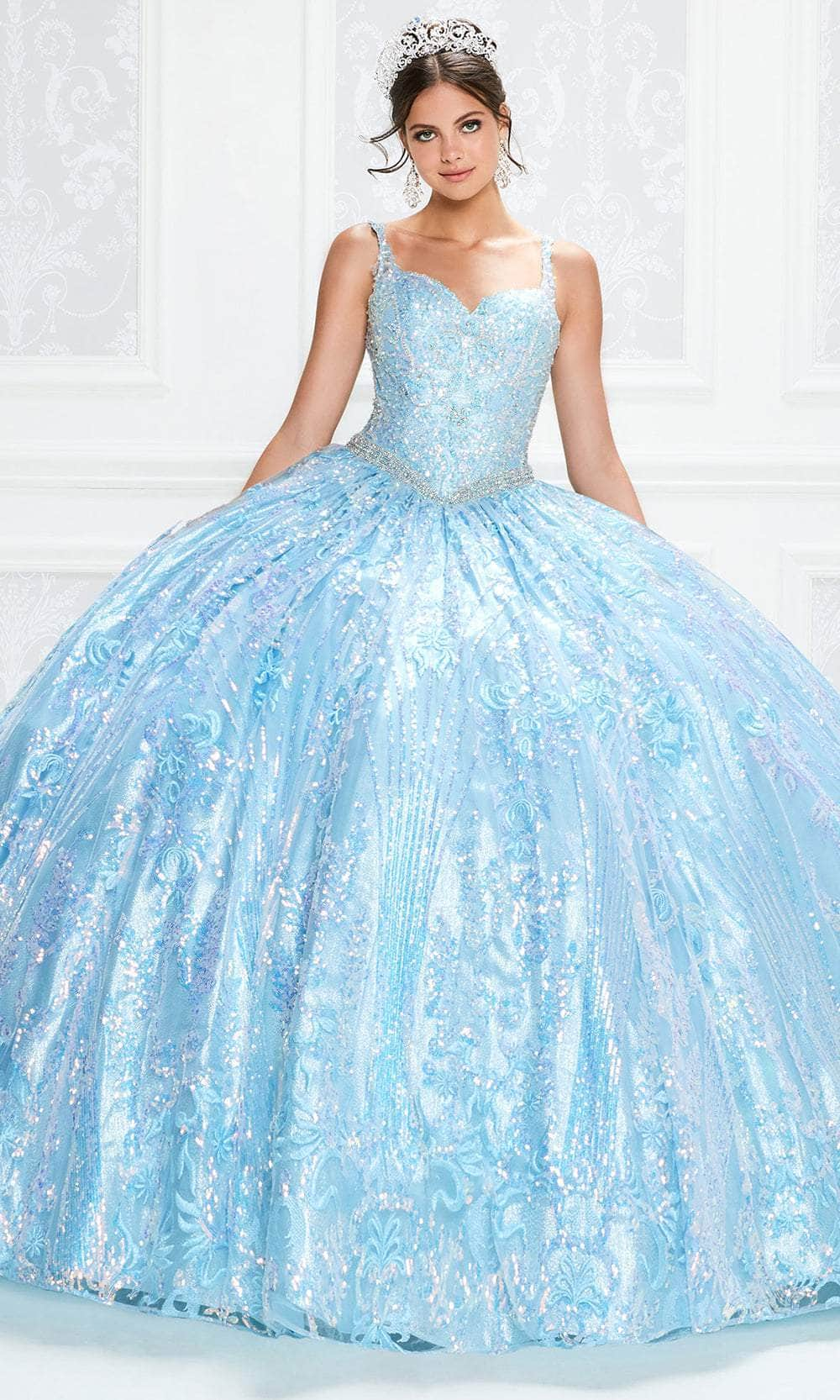 Image of Princesa by Ariana Vara PR12009 - Sleeveless V-Neck Ball Gown