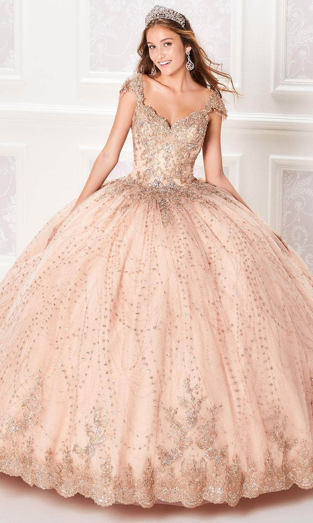 Image of Princesa by Ariana Vara PR21964 - Stone Embellished Ball Gown