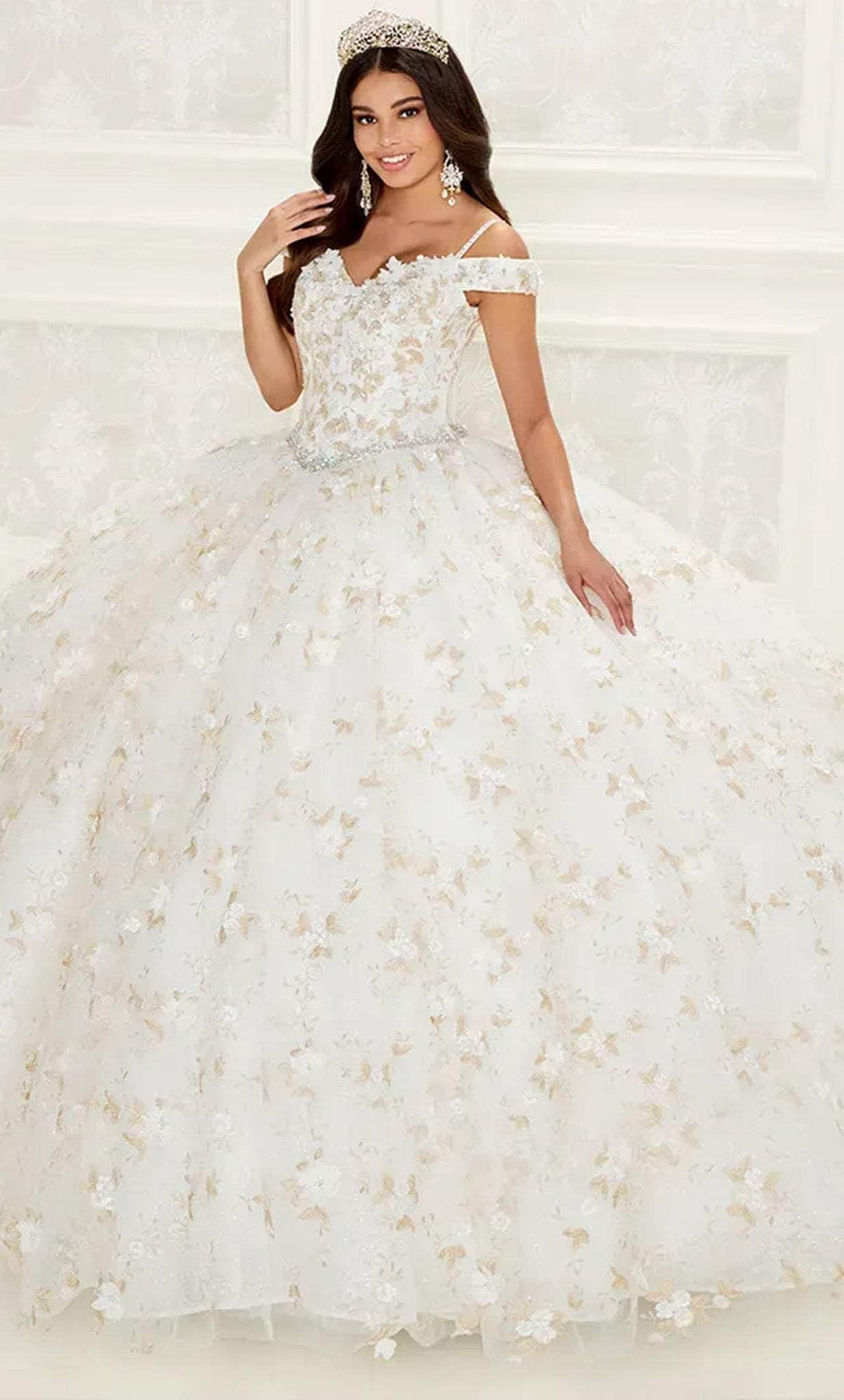 Image of Princesa by Ariana Vara PR30084 - Blossom Ornate Ballgown