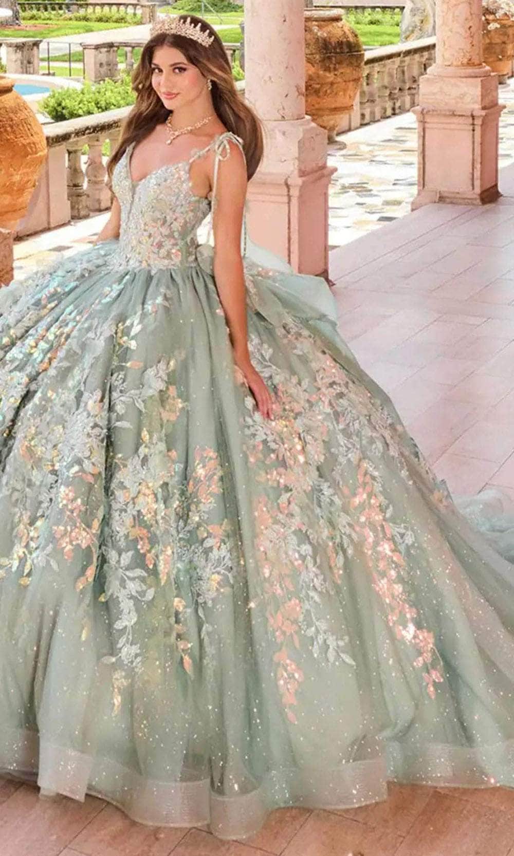 Image of Princesa by Ariana Vara PR30157 - Floral Sleeveless Prom Gown