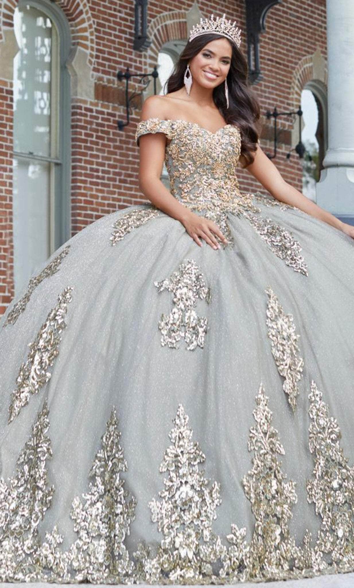 Image of Quinceanera Collection 26042 - Appliqued Tulle Quinceanera Dress