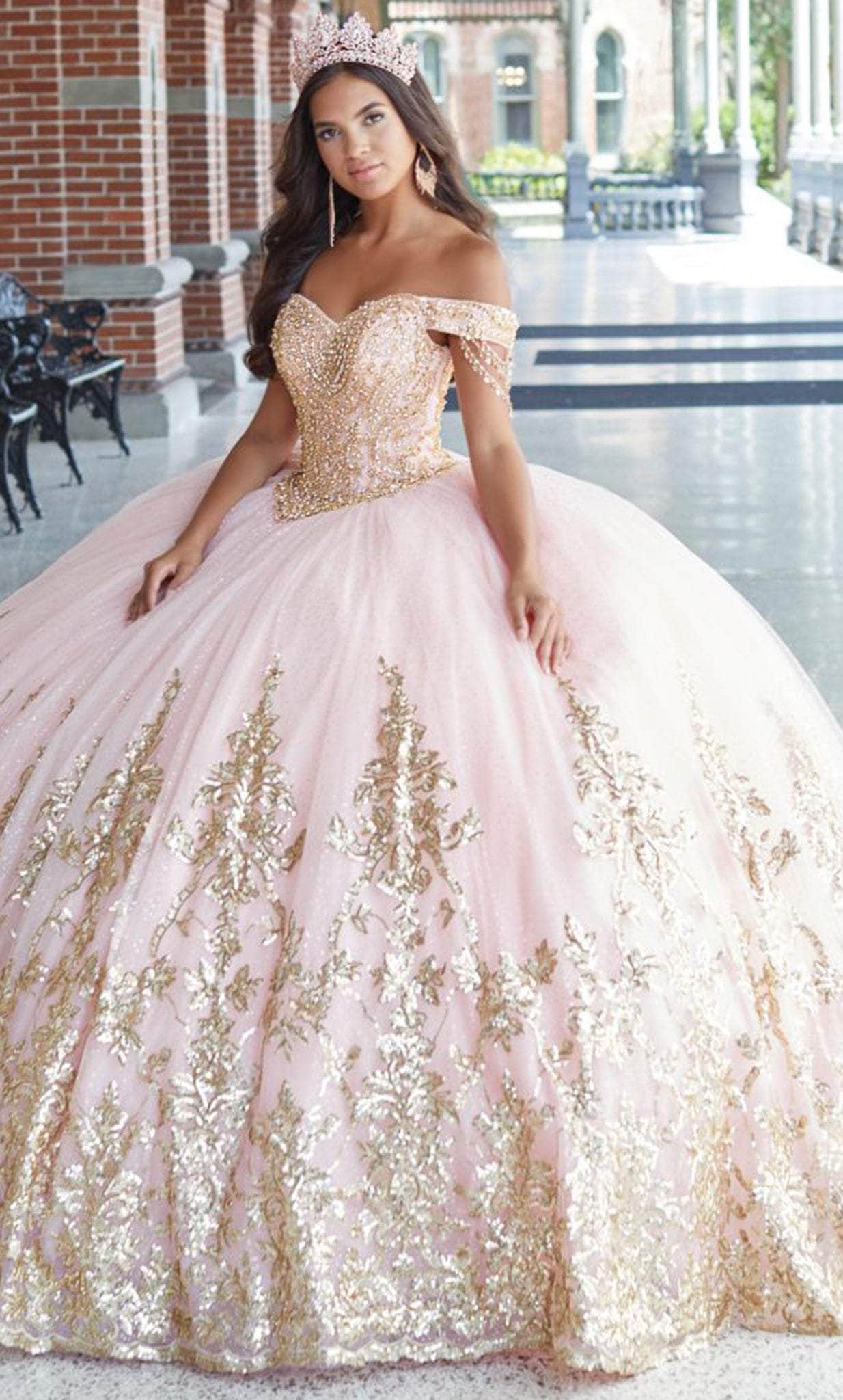 Image of Quinceanera Collection 26044 - Beaded Basque Quinceanera Dress