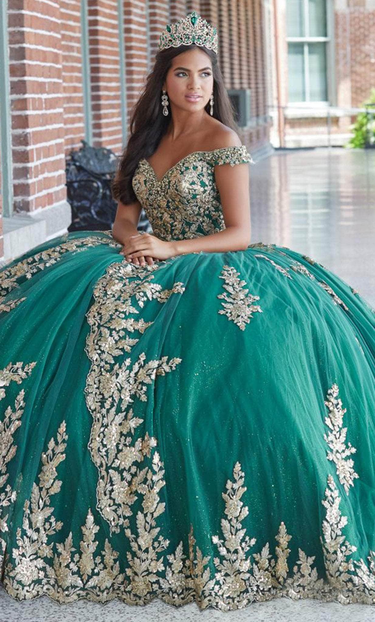 Image of Quinceanera Collection 26048 - Beaded Floral Quinceanera Dress