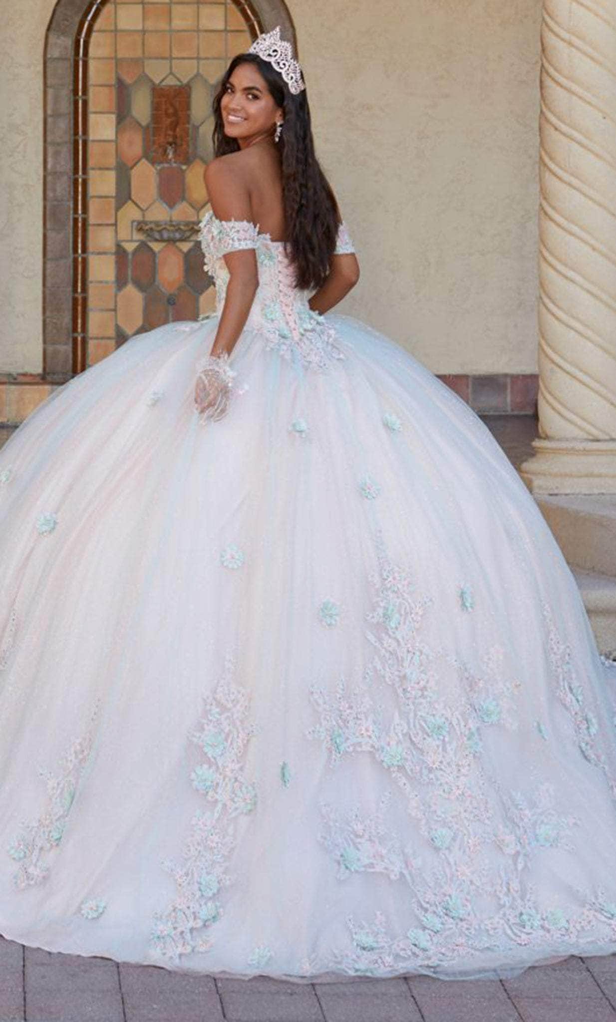 Image of Quinceanera Collection 26055 - Embellished Off-Shoulder Ballgown