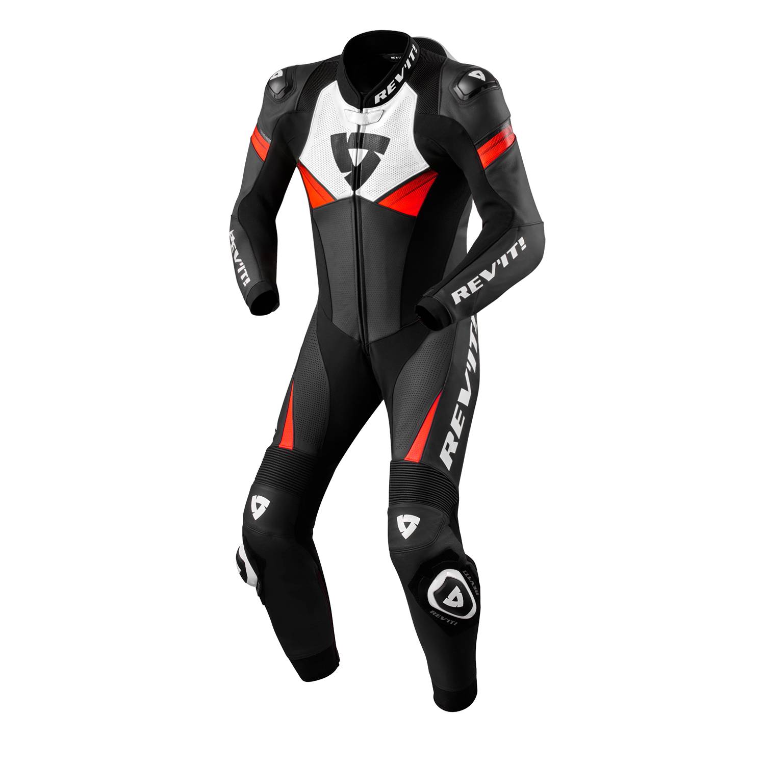 Image of REV'IT! Argon 2 One Piece Suit Black Neon Red Size 50 ID 8700001359610