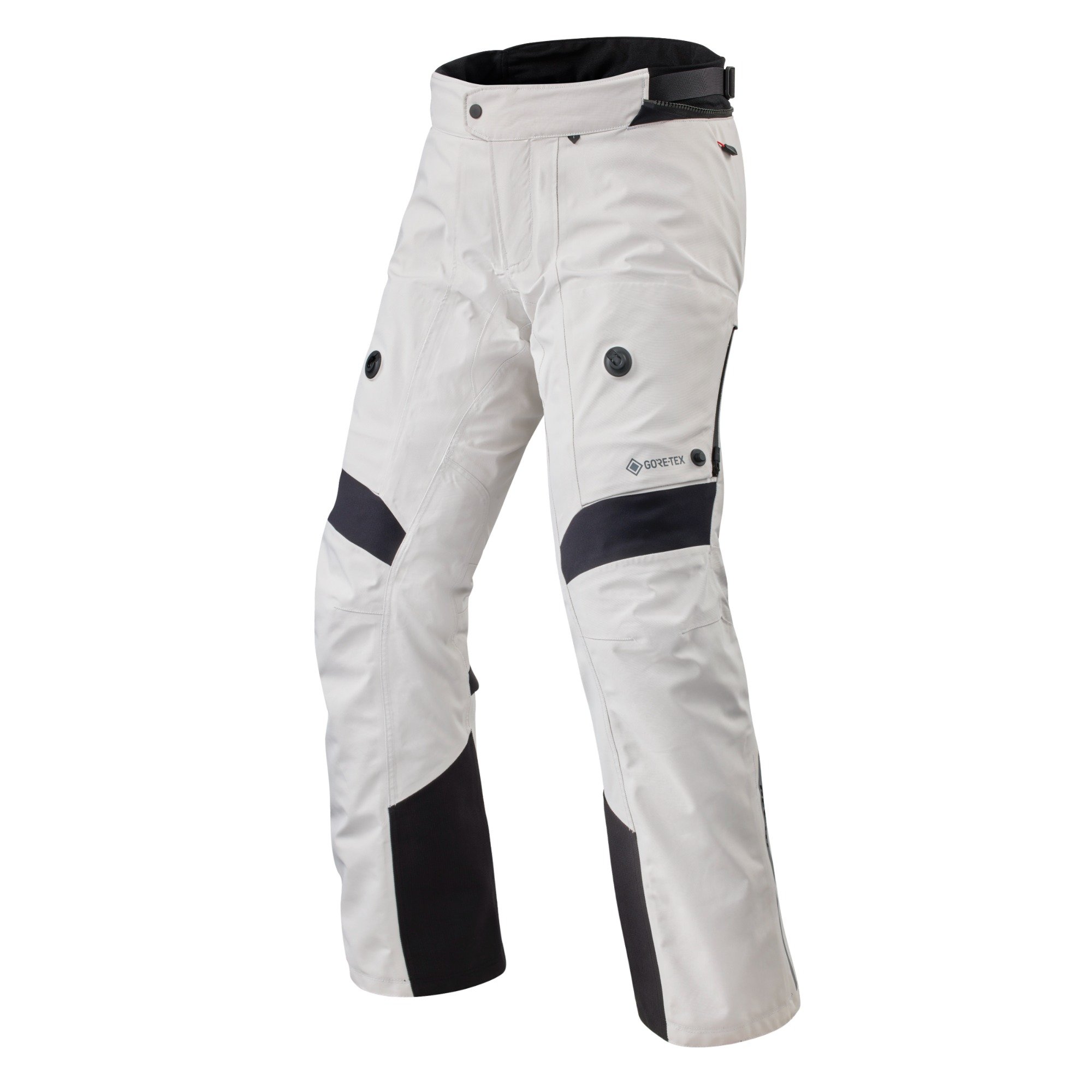 Image of REV'IT! Pants Poseidon 3 GTX Silver Black Short Motorcycle Pants Size L ID 8700001362658