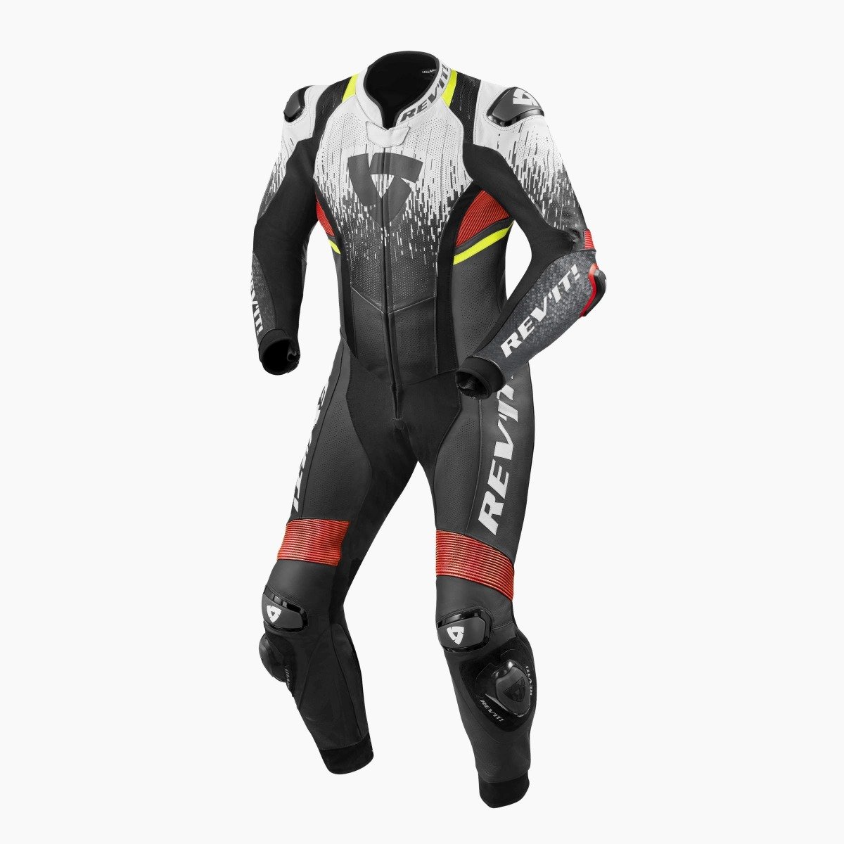 Image of REV'IT! Quantum 2 One Piece Racing Suit White Neon Red Size 50 ID 8700001313414