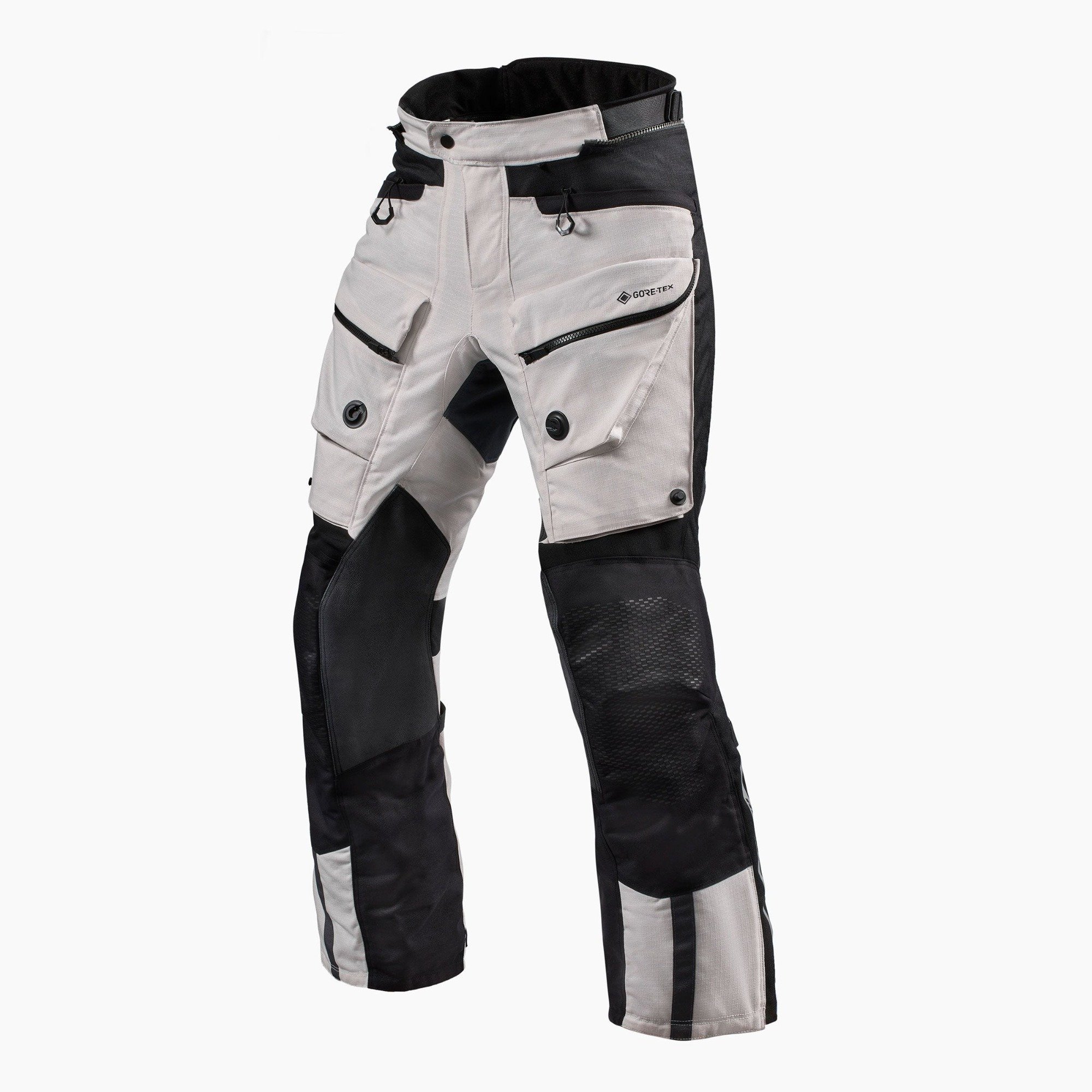 Image of REV'IT! Trousers Defender 3 GTX Silver Black Standard Motorcycle Pants Size XL ID 8700001319966