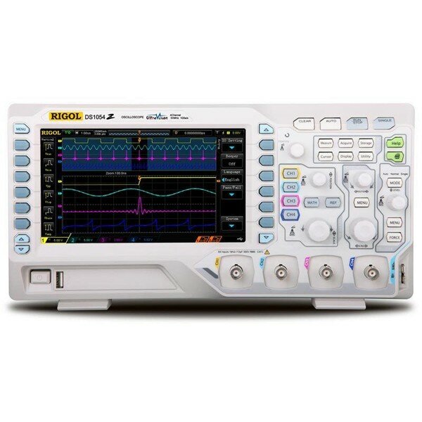 Image of RIGOL DS1054Z Digital 4 Channels 50MHz Bandwidth 1GS/s 7inch WVGA 12Mpts 30000wfm Oscilloscope