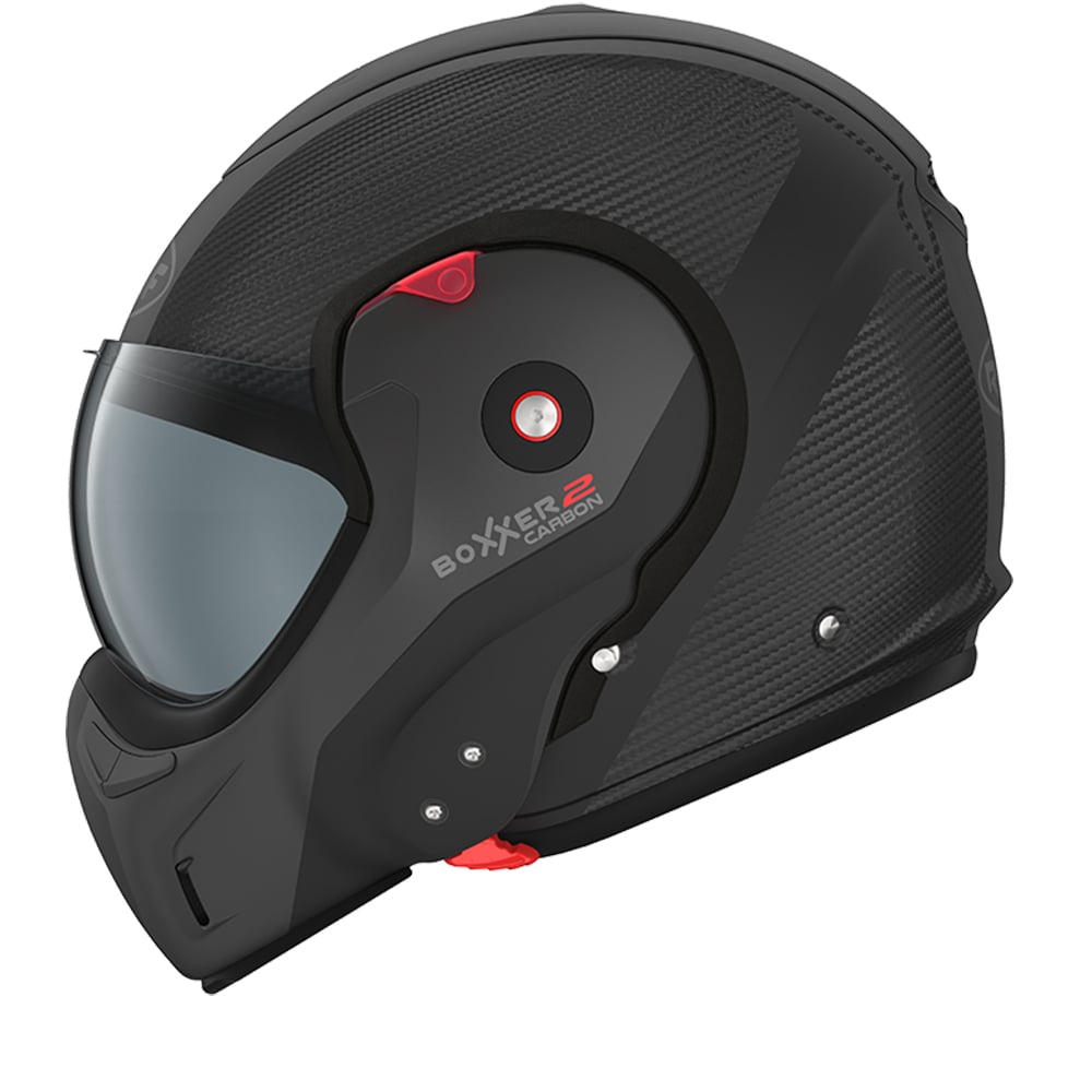 Image of ROOF RO9 BOXXER 2 Carbon Wonder Matt Black Modular Helmet Größe 2XL