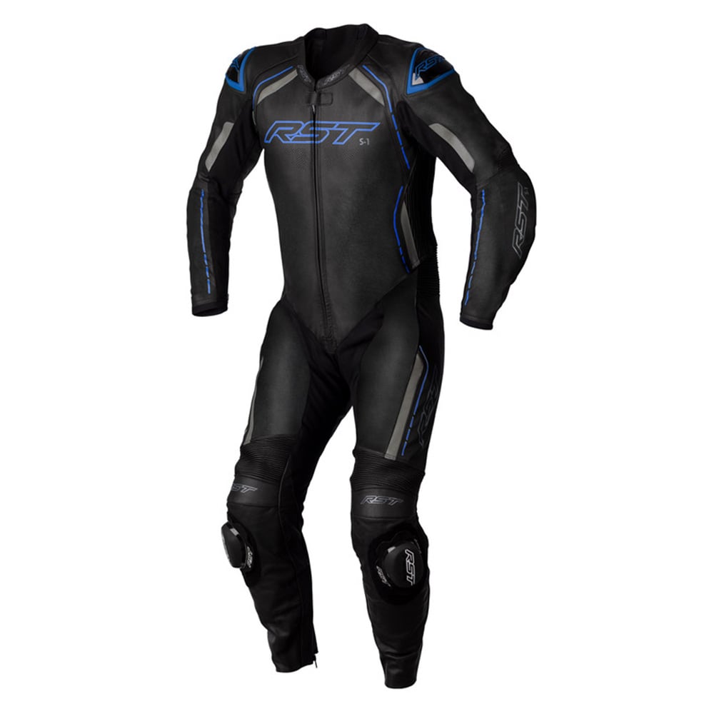 Image of RST S1 CE Leather One Piece Suit Black Blue Größe 50