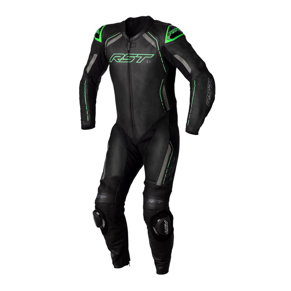 Image of RST S1 CE Leather One Piece Suit Black Green Größe 46