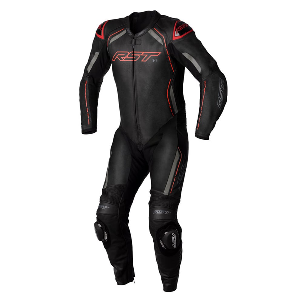 Image of RST S1 CE Leather One Piece Suit Black Red Größe 46