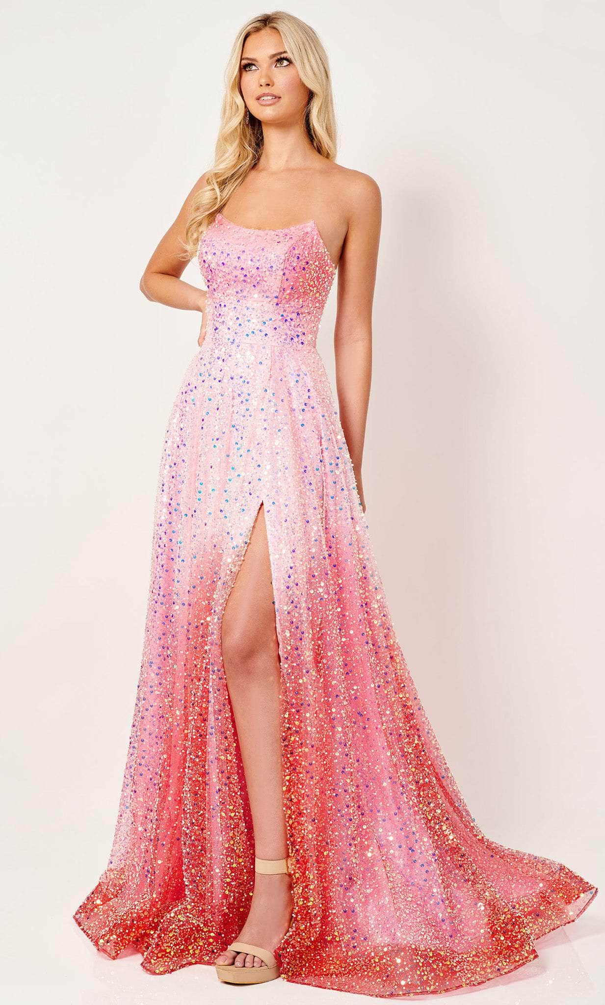Image of Rachel Allan 70292 - Embellished Strapless Prom Gown