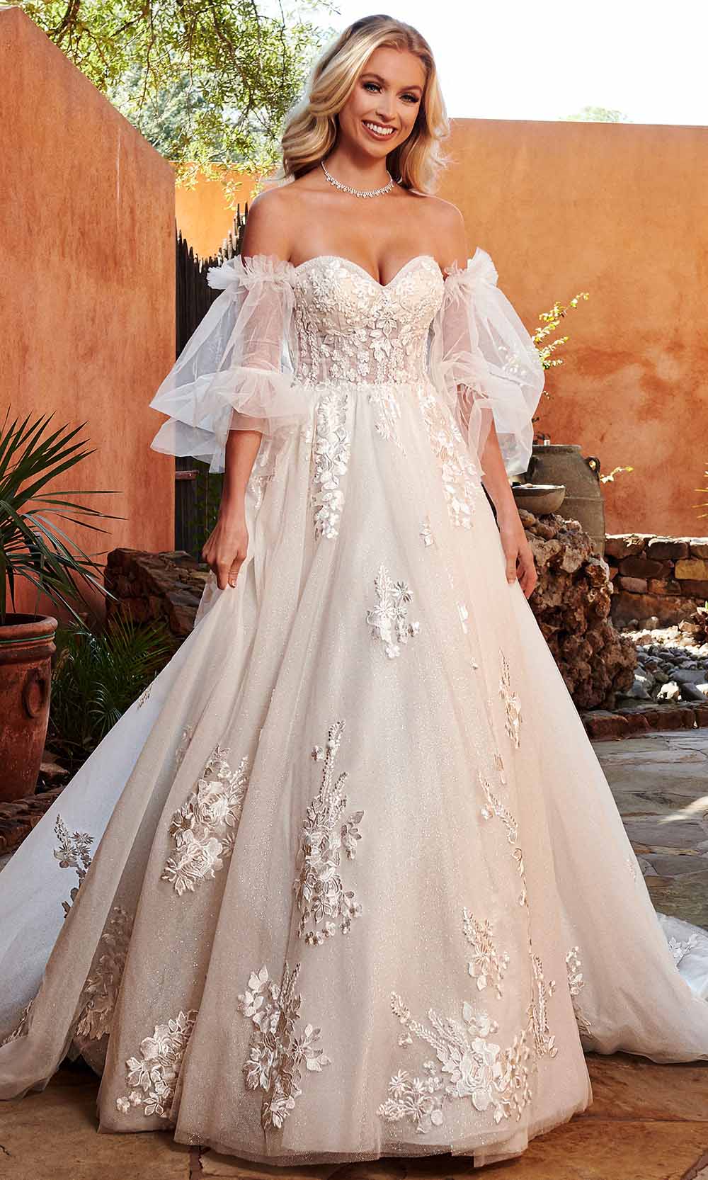 Image of Rachel Allan Bridal RB2146 - Floral Sweetheart Bridal Gown