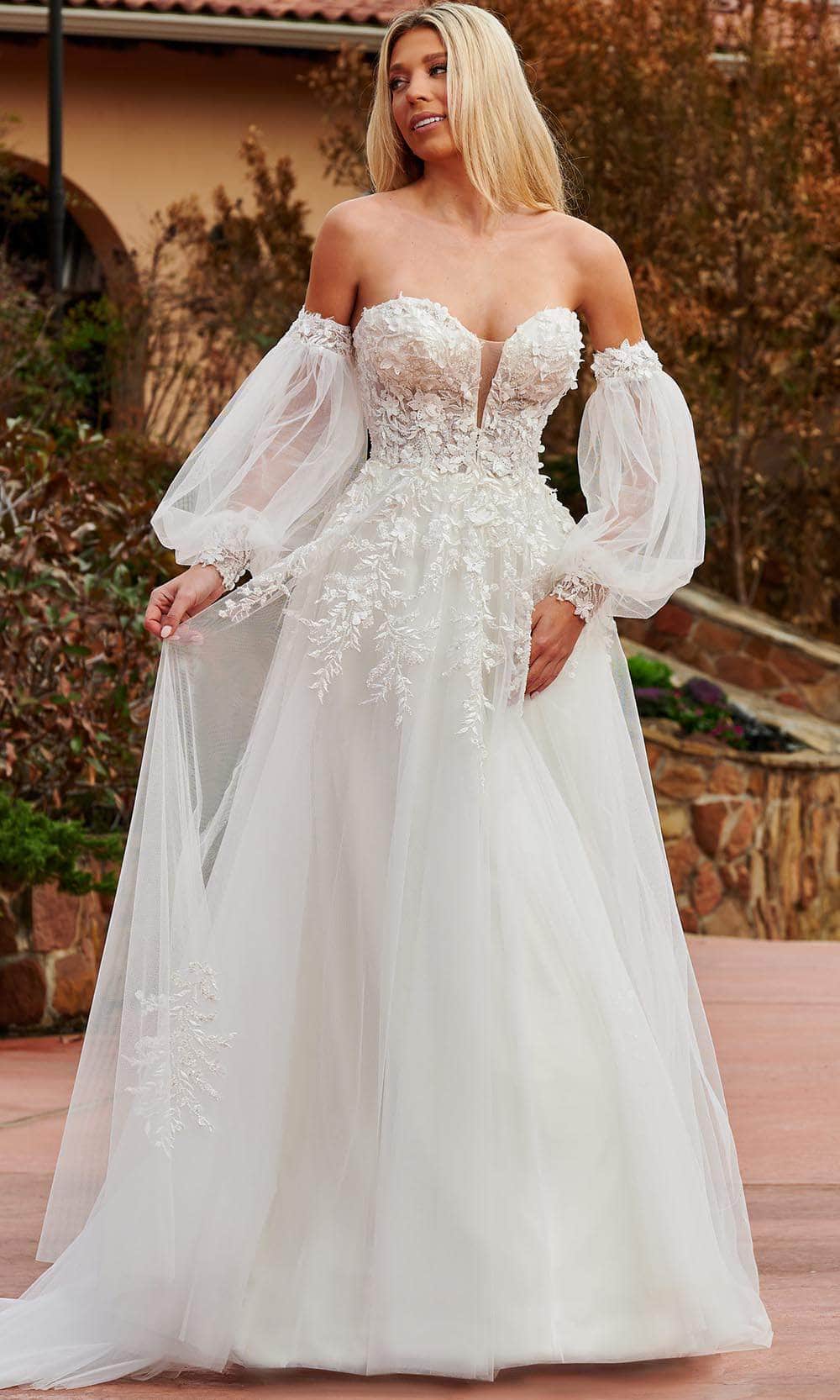 Image of Rachel Allan Bridal RB2160 - Embroidered A-Line Bridal Gown