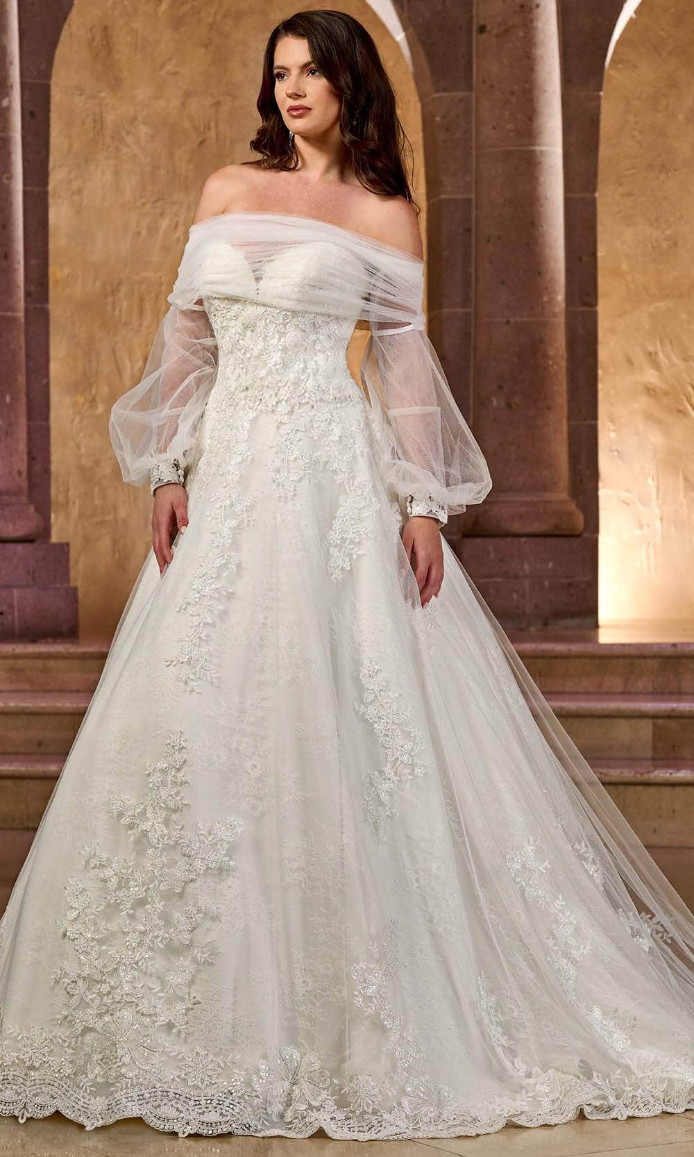 Image of Rachel Allan RB4162 - Sweetheart Detachable Sleeve Bridal Gown