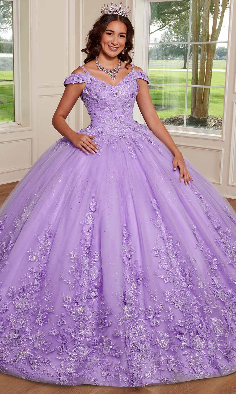 Image of Rachel Allan RQ1126 - Applique Quinceanera Ballgown